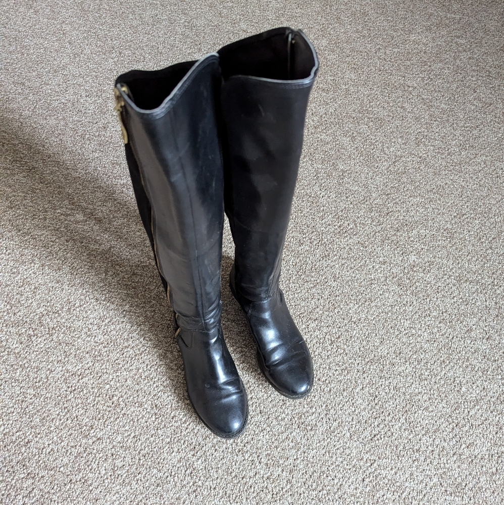 Christian Siriano Black Knee High Boots